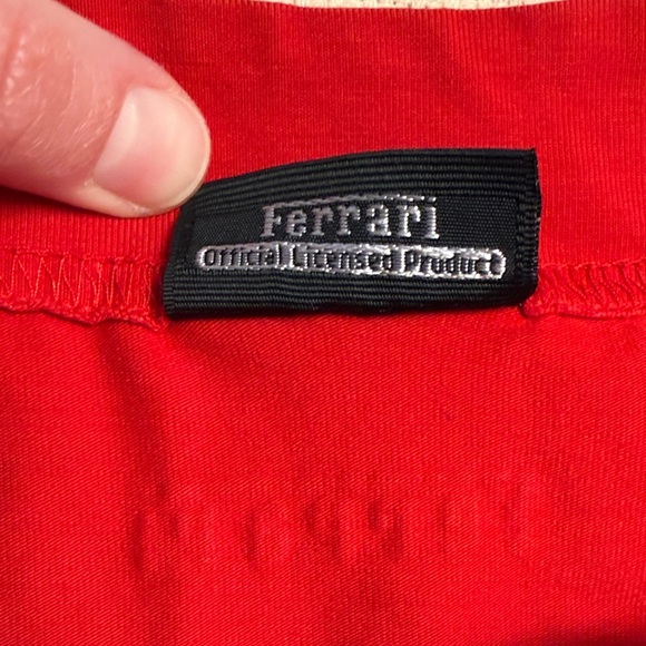Ferrari Red Womens' Short Sleeve Tee with Shield Logo Size 2 - great condition - Picture 9 of 12